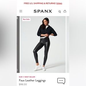 Spanx faux leather leggings